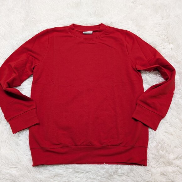 Coccodrilla Unisex Red Crew Neck Loopknit Long Sleeve Sweatshirt for 10Yrs NWOT - Picture 1 of 6